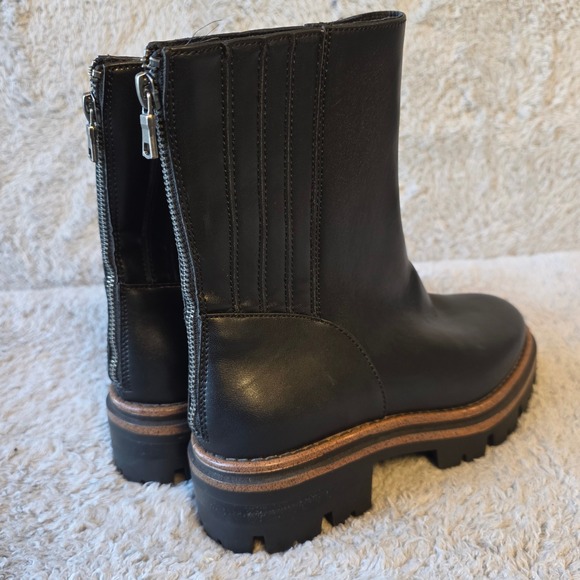 Kork-Ease Black Leather Combat Boots - Picture 6 of 10
